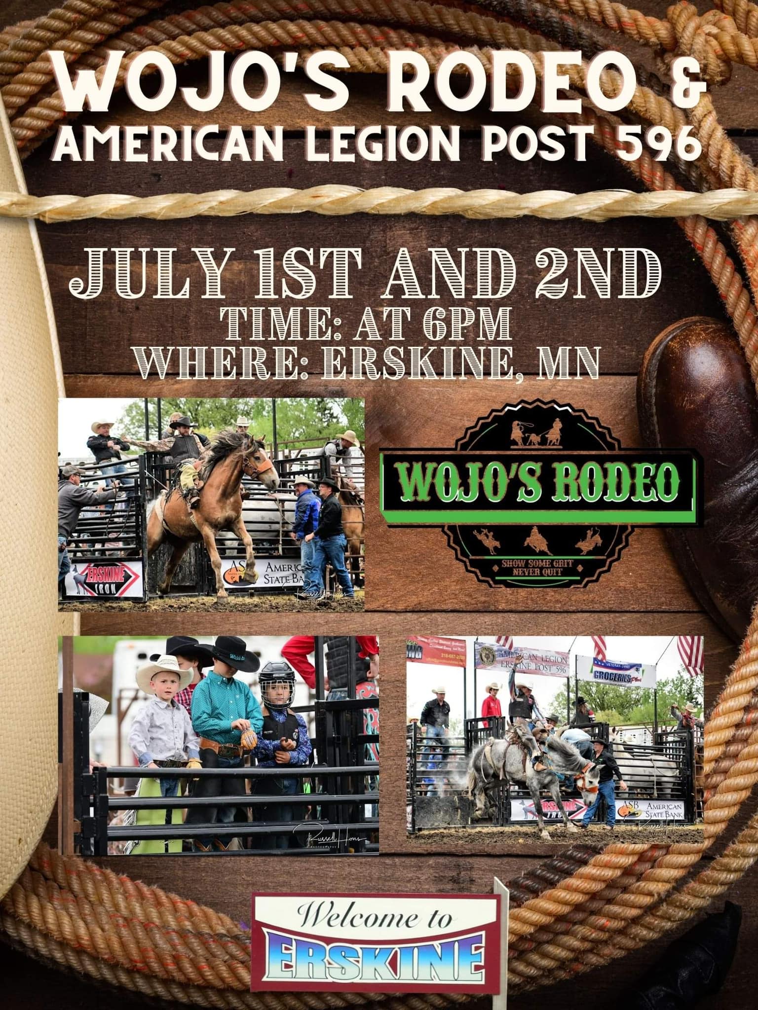 Wojos Rodeo: July 1st and 2nd – City of Erskine